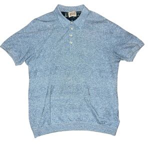 Scotch & Soda Men’s Blue Knit Polo Shirt XL Short Sleeve
